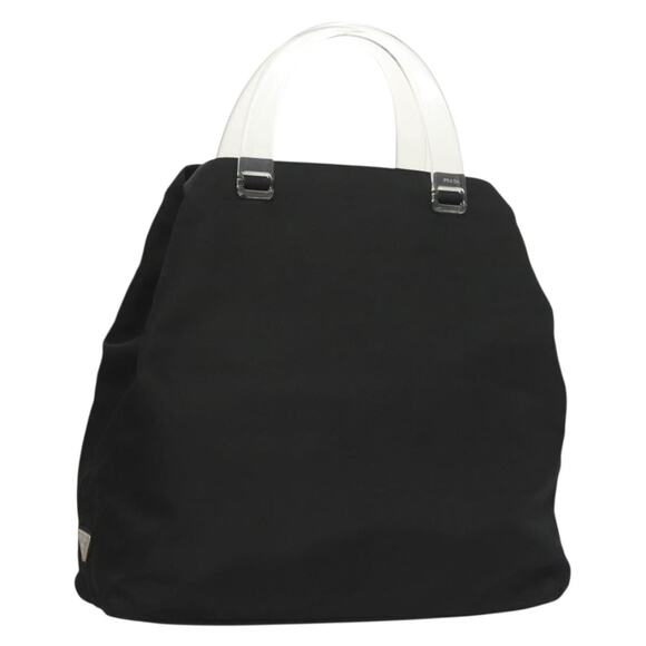 PRADA Hand Bag Nylon Black Silver - Picture 1 of 12